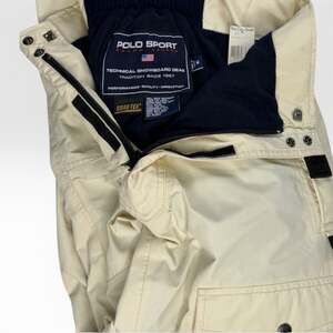 Vintage 90s Baggy Snowboard Pants Polo Sport RLX Cream Cargo Size M